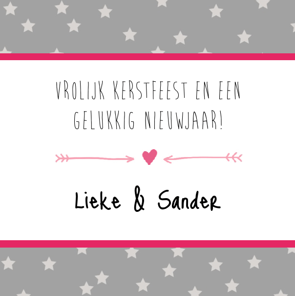 Kerstkaart "Foto & Roze label" Kerstkaart "Foto & Roze label"