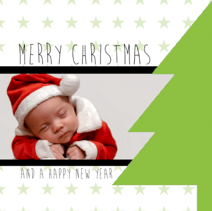 Kerstkaart "Foto & Kerstboom" Kerstkaart "Foto & Kerstboom"