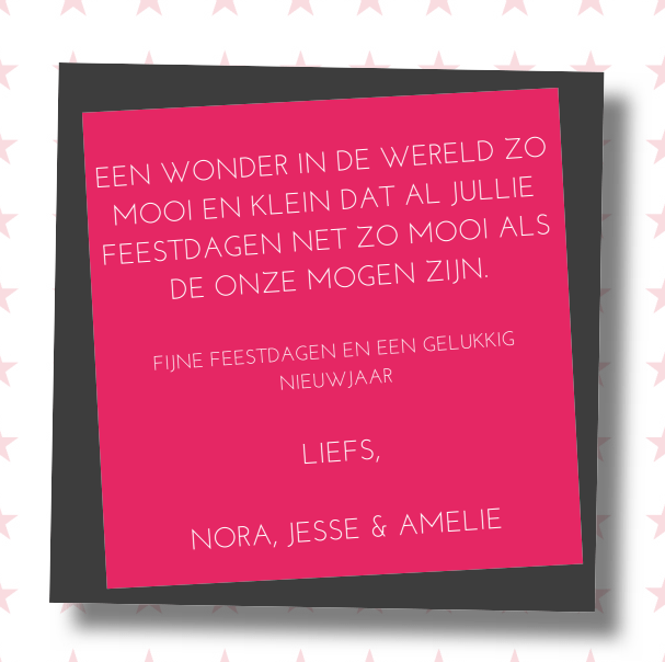 Kerstkaart "Foto & Roze rendier" Kerstkaart "Foto & Roze rendier"