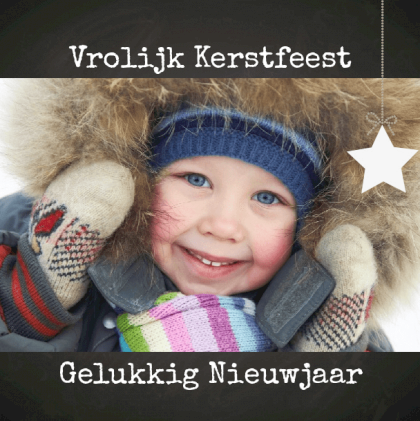 Kerstkaart "Foto & Ster"