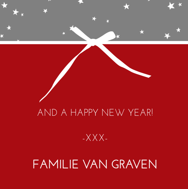 Kerstkaart "Foto & Sterretjes grijs" Kerstkaart "Foto & Sterretjes grijs"