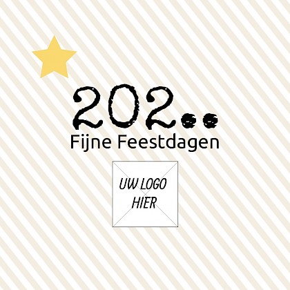 Kerstkaart zakelijk "Diagonale streepjes"