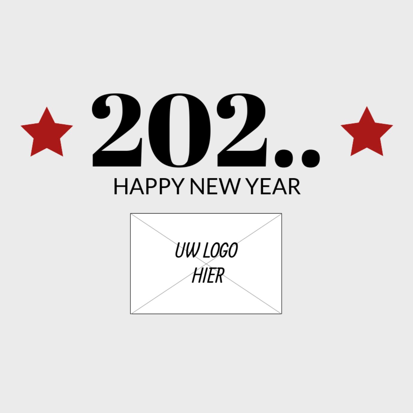 Kerstkaart zakelijk "Grijs met sterretjes" Kerstkaart zakelijk "Grijs met sterretjes"