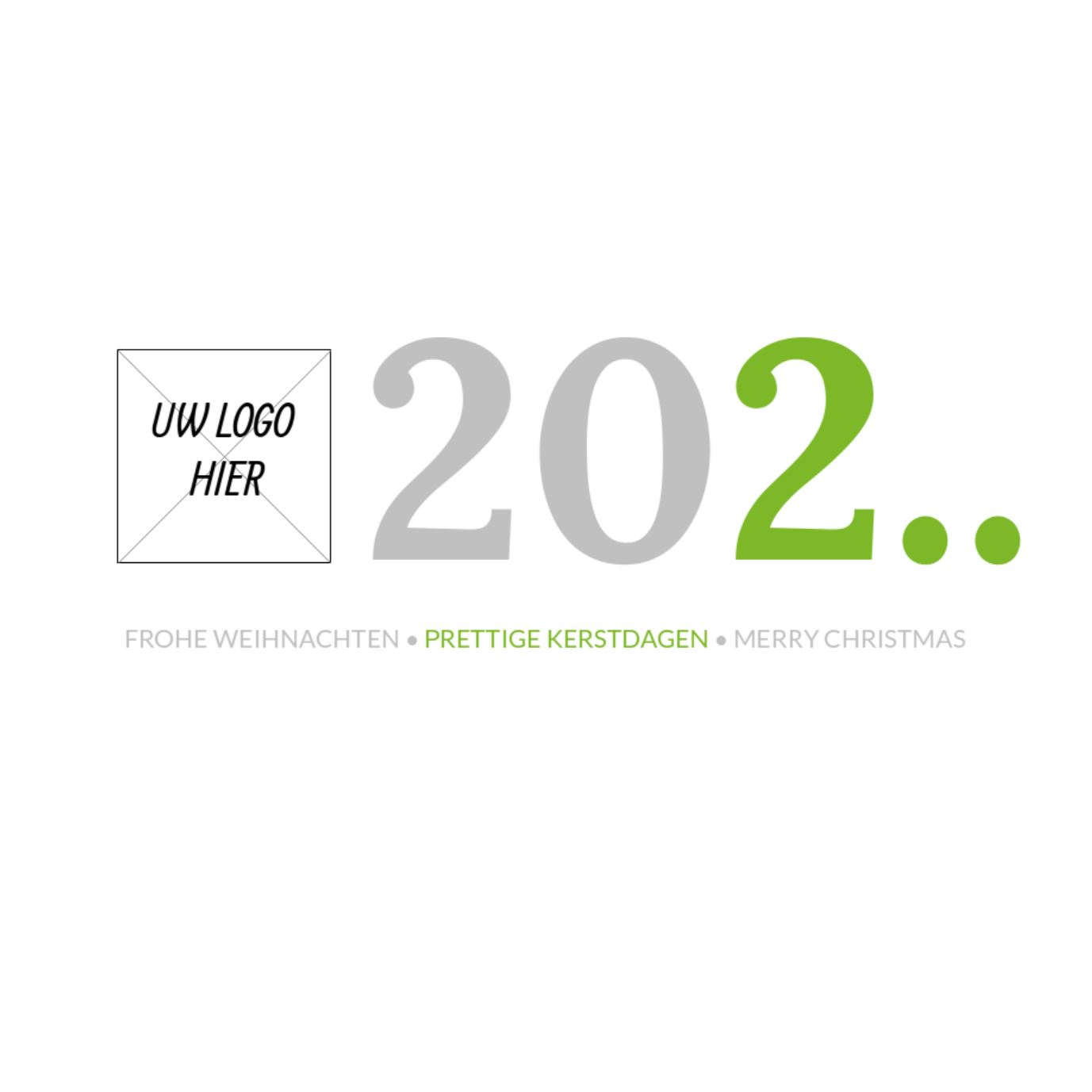 Kerstkaart zakelijk "Jaartal" Kerstkaart zakelijk "Jaartal"