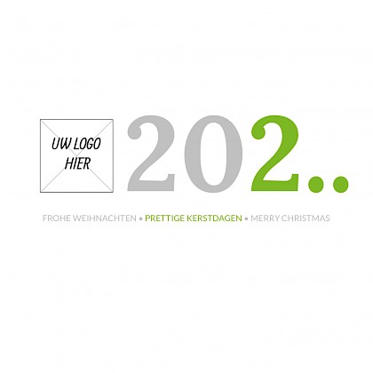 Kerstkaart zakelijk "Jaartal"