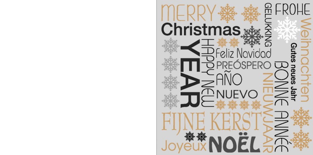 Gevouwen kerstkaart "Sneeuvlokjes & Tekst" Gevouwen kerstkaart "Sneeuvlokjes & Tekst"