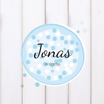 Gevouwen kaart "Blauwe muisjes"