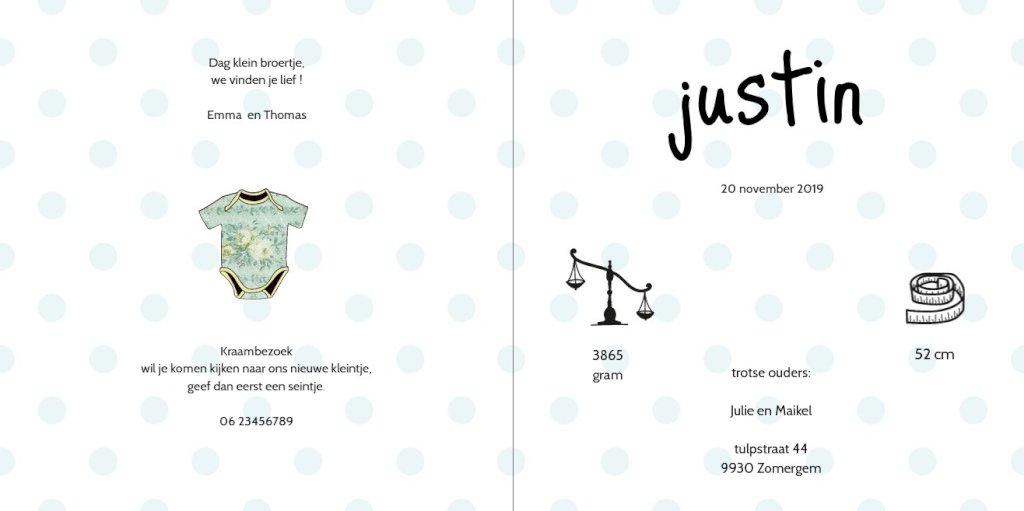 Gevouwen kaart "Konijn blauw" Gevouwen kaart "Konijn blauw"