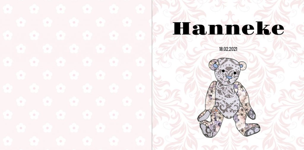 Gevouwen kaart "Beertje Klassiek" Gevouwen kaart "Beertje Klassiek"