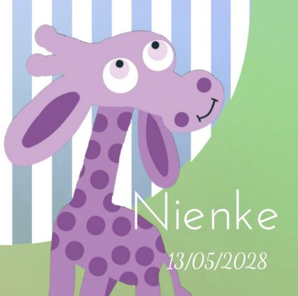 Gevouwen kaart "Giraffe groen"